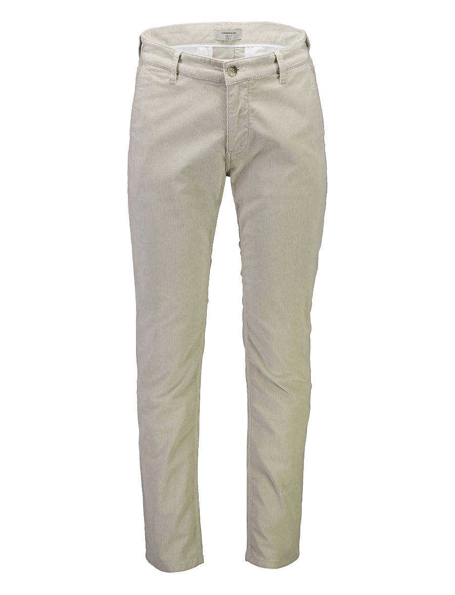 Lindbergh Black - 1927: Superflex cashmere touch chino corduroy pants - chino-püksid - lt cream - 0