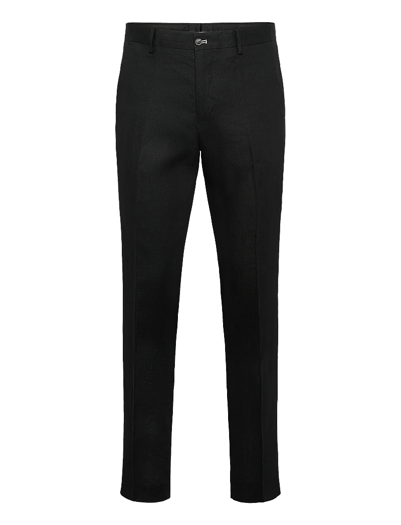 Lindbergh Black - Linen pants - jakkesætbukser i hør - black - 0