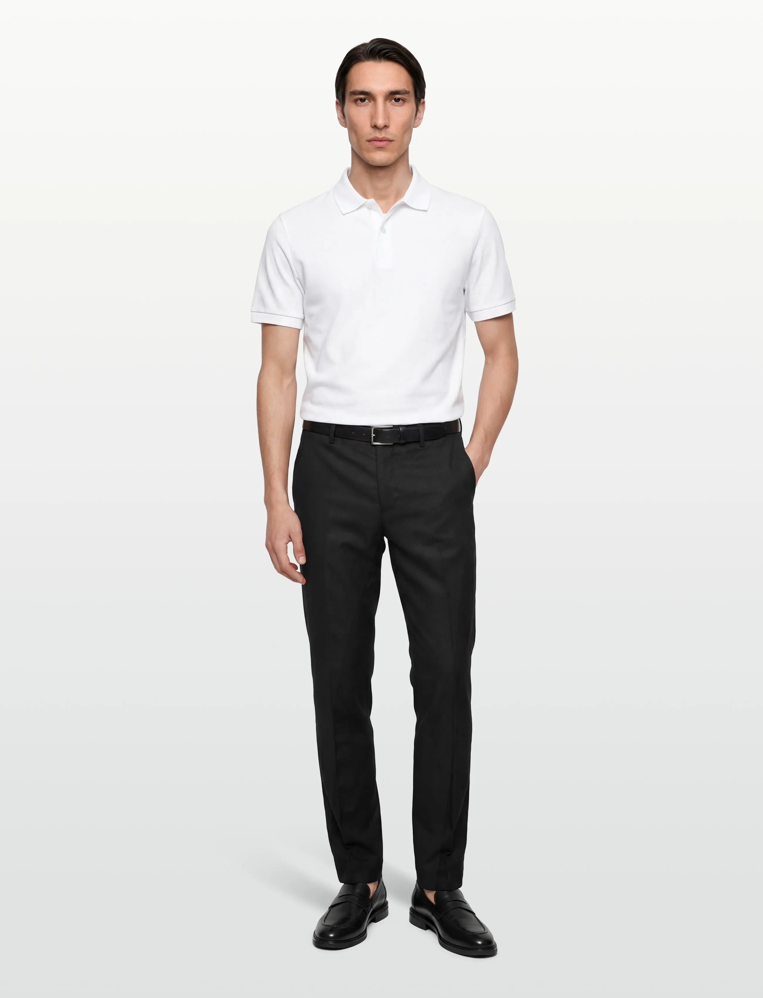 Lindbergh Black Linen Pants, Mænd, Linnedbukser, Sort, Str: 58