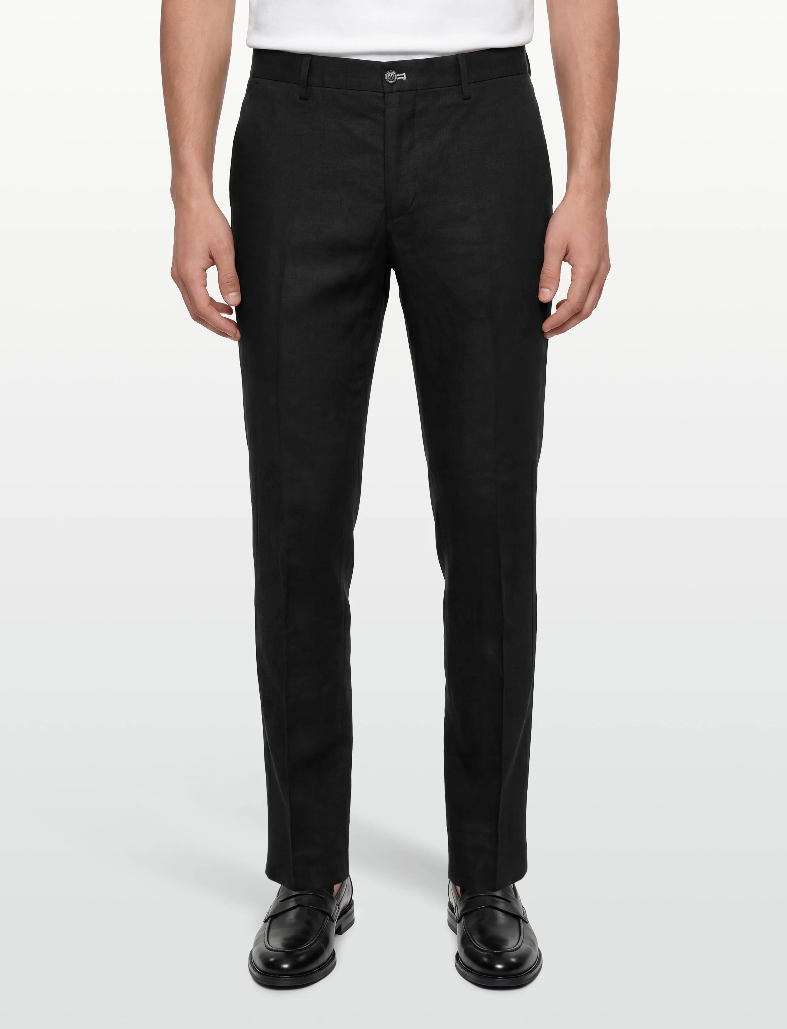 Lindbergh Black - Linen pants - hørbukser - black - 3