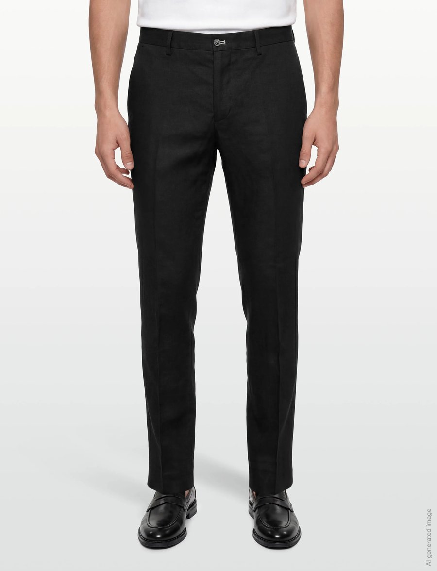 Lindbergh Black - Linen pants - leinenanzughosen - black - 3