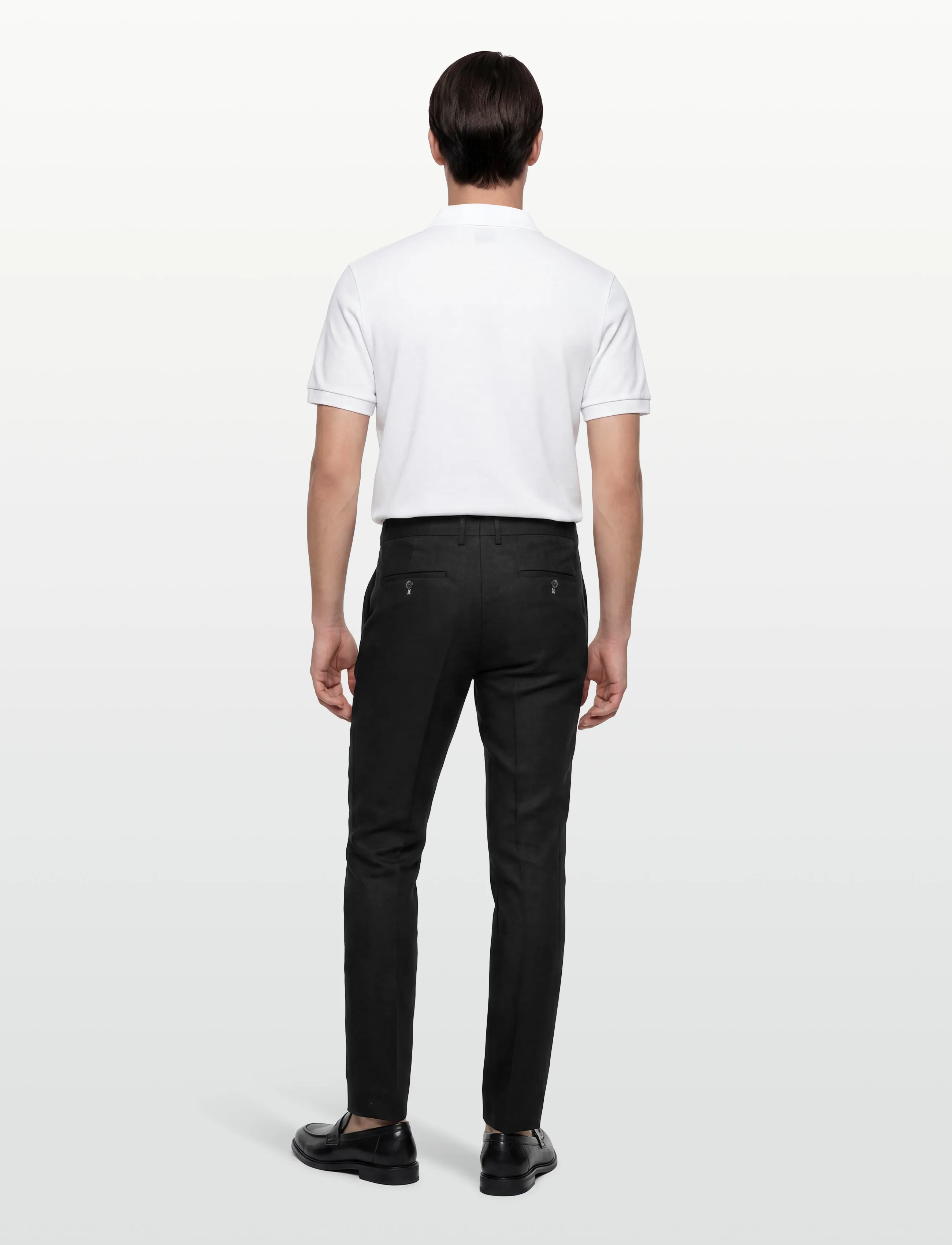 Lindbergh Black - Linen pants - hørbukser - black - 4