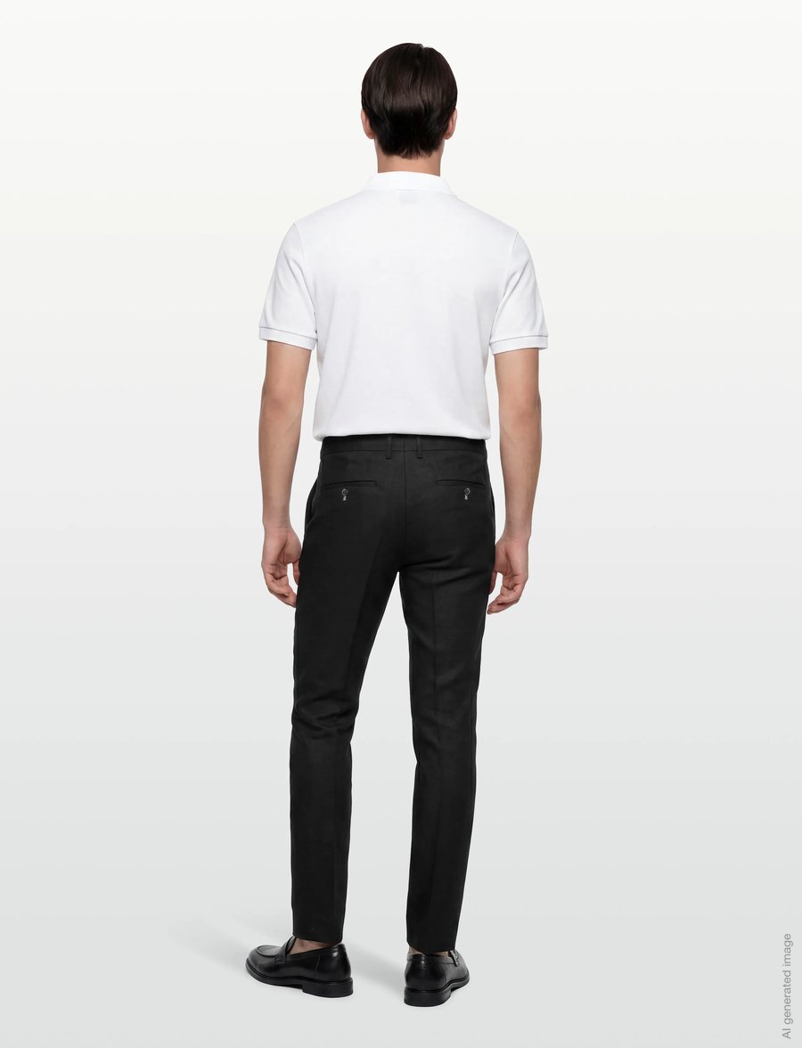 Lindbergh Black - Linen pants - leinenanzughosen - black - 4