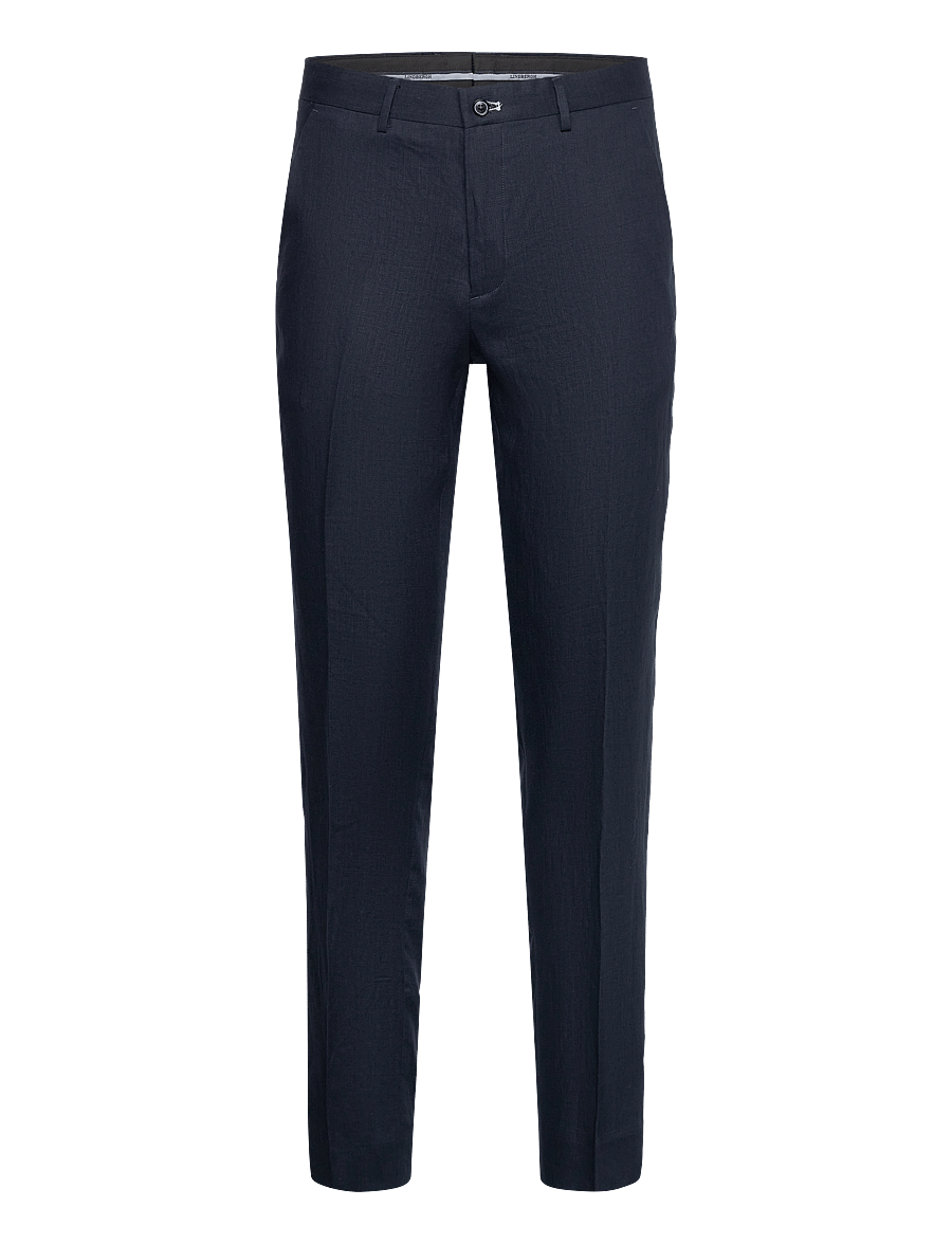 Lindbergh Black - Linen pants - linased ülikonnapüksid - dk blue - 0