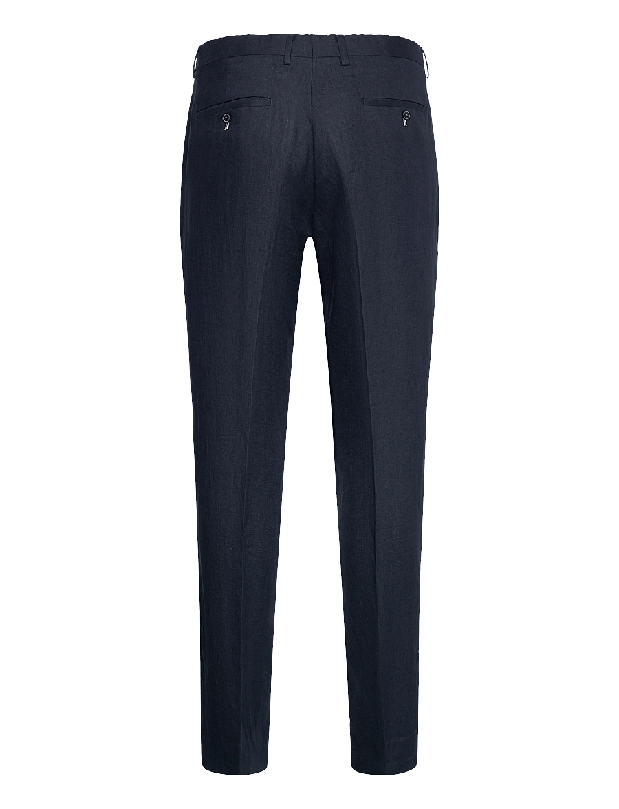 Lindbergh Black - Linen pants - linased ülikonnapüksid - dk blue - 1