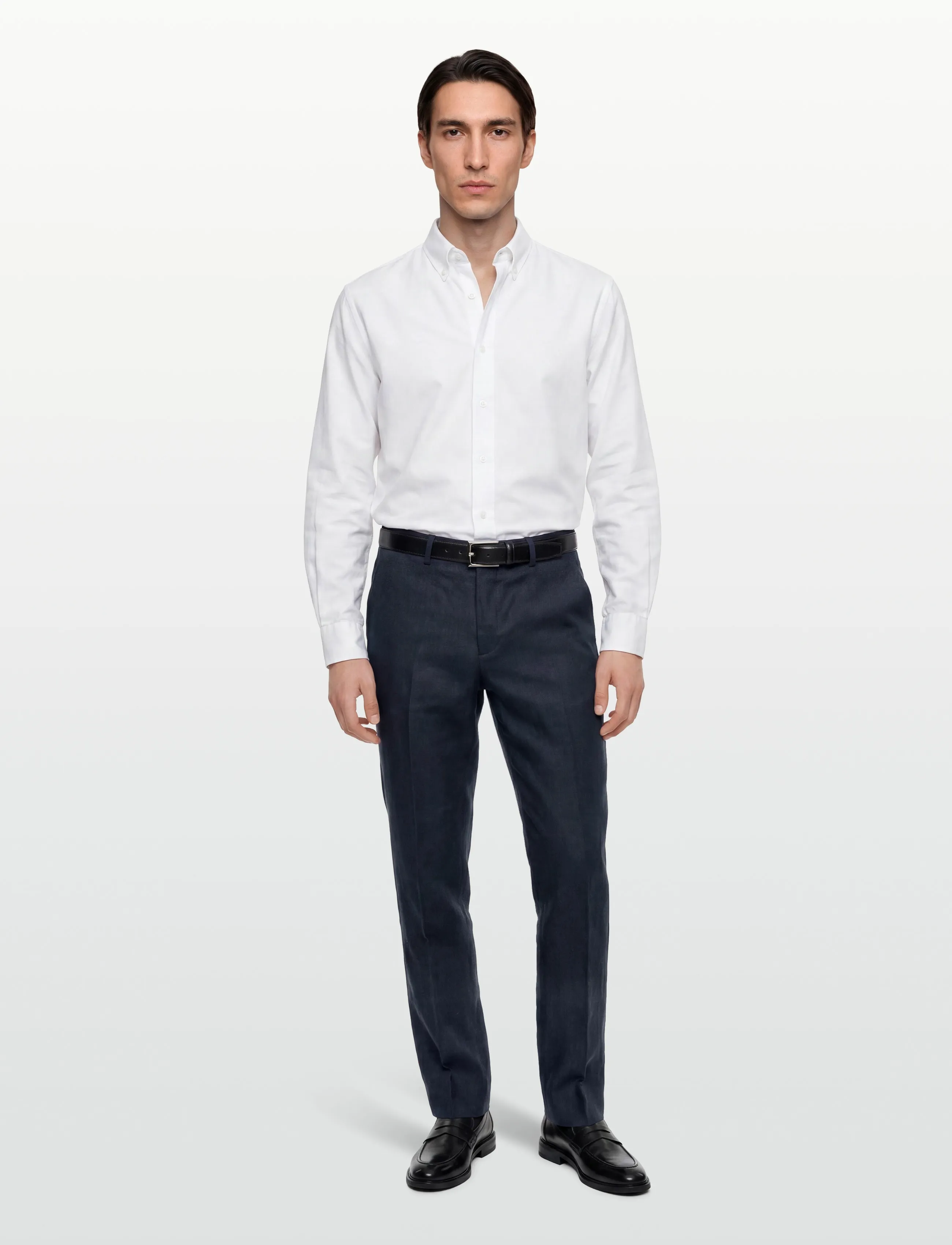 Lindbergh Black Linen pants - Hosen - DK BLUE / navy