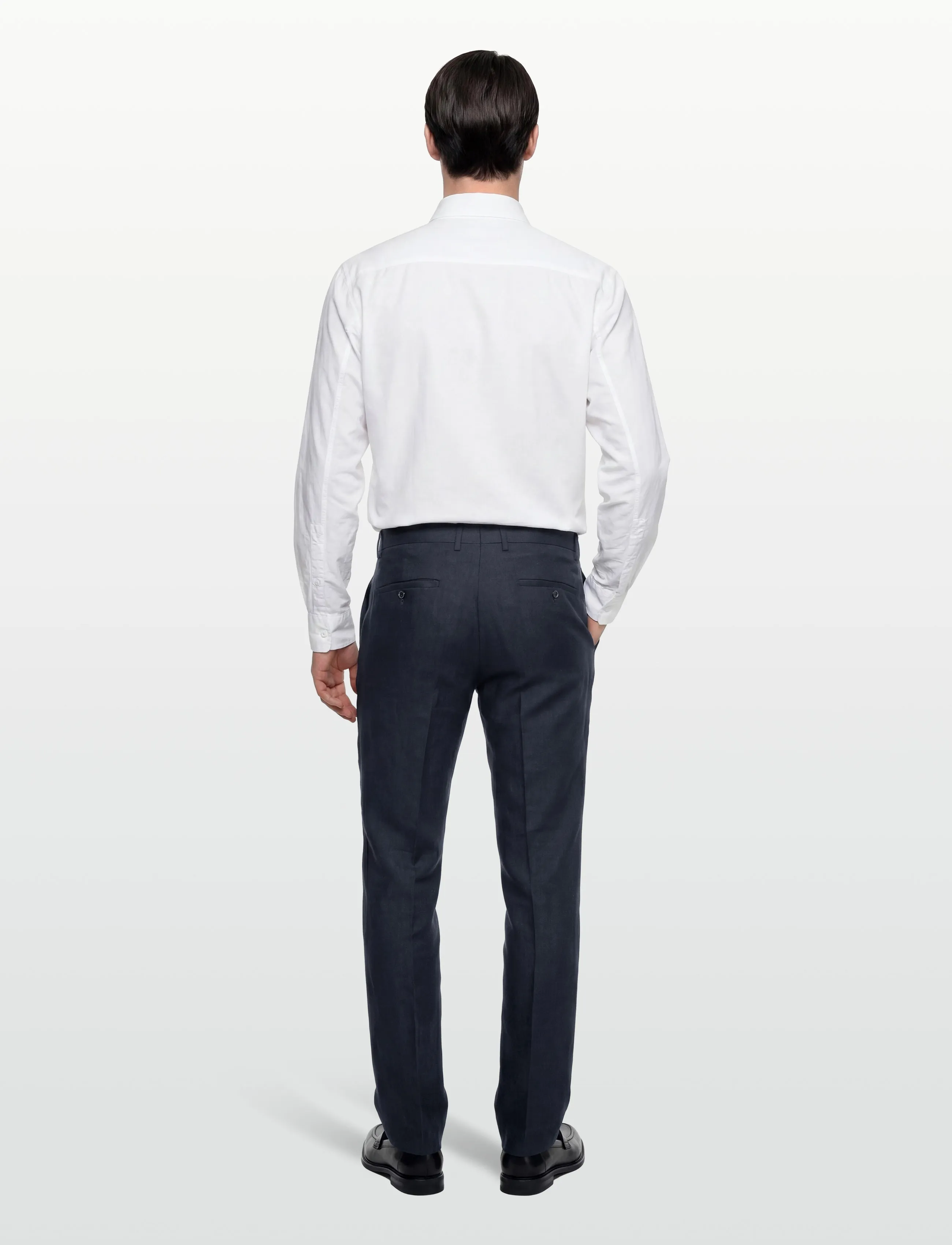 Lindbergh Black - Linen pants - linased püksid - dk blue - 4