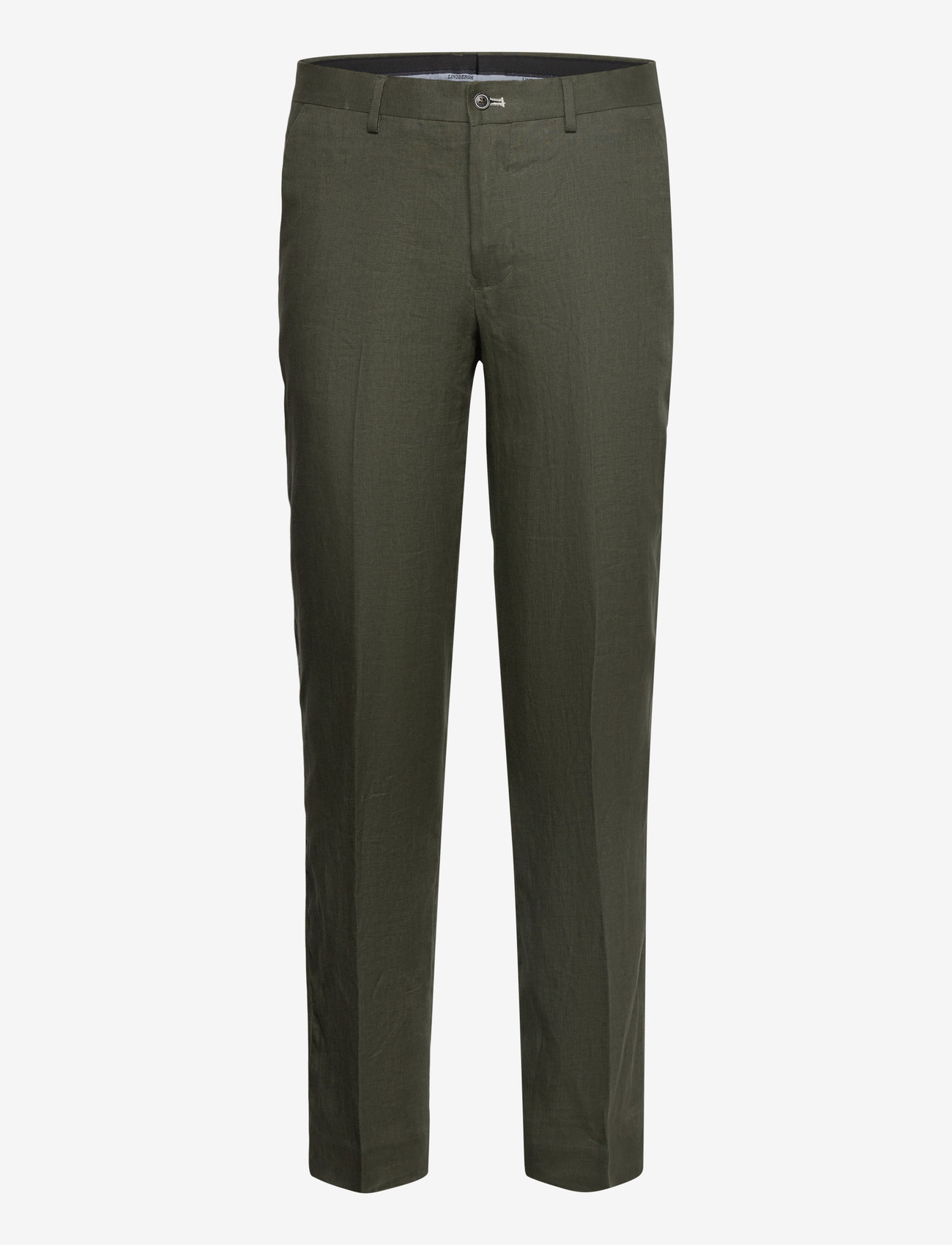 Lindbergh Black - Linen pants - jakkesætbukser i hør - green mel - 0