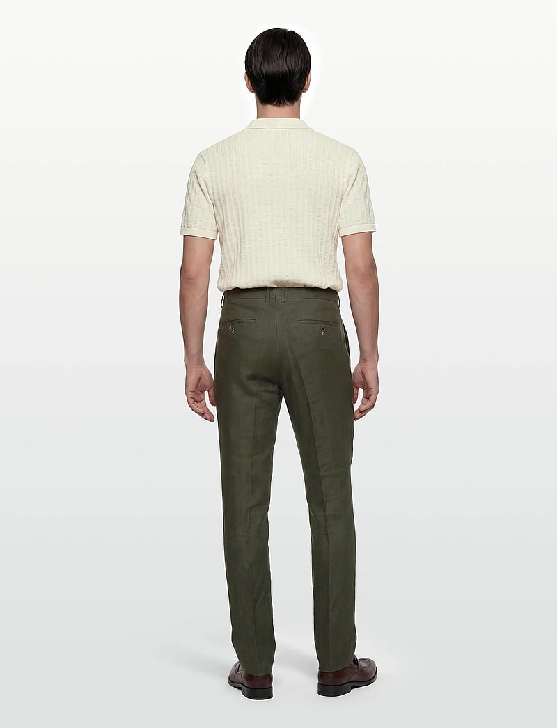 Lindbergh Black - Linen pants - leinenanzughosen - green mel - 4