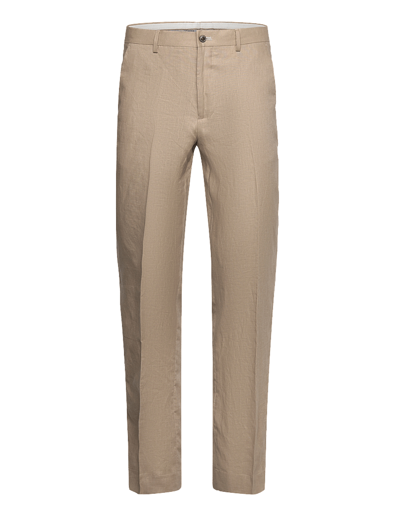 Lindbergh Black - Linen pants - jakkesætbukser i hør - sand - 1