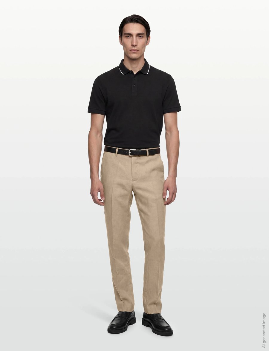Lindbergh Black - Linen pants - leinenanzughosen - sand - 0