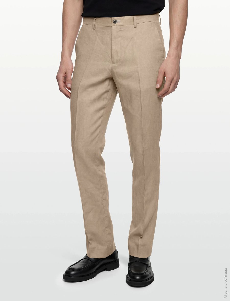 Lindbergh Black - Linen pants - leinenanzughosen - sand - 3