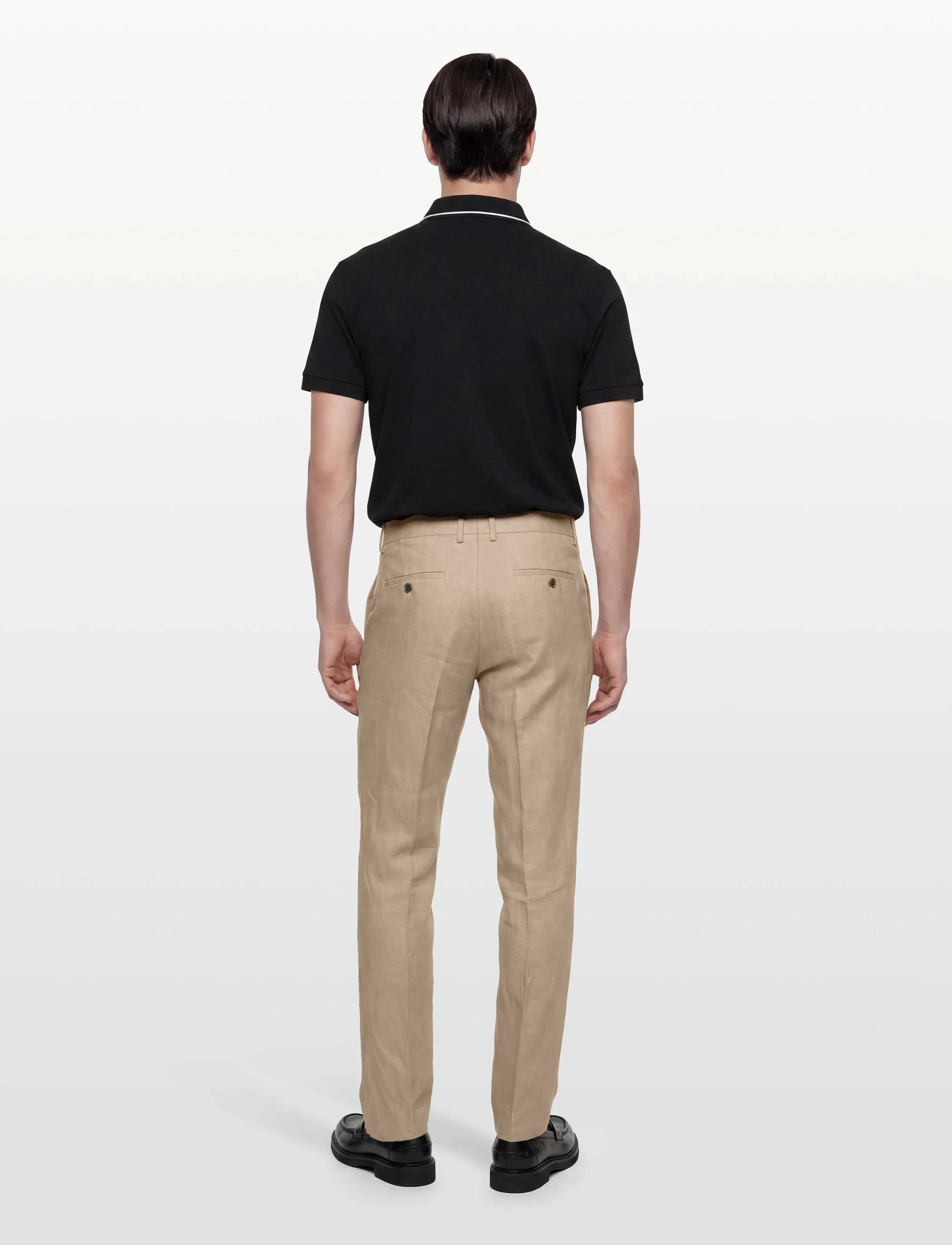 Lindbergh Black - Linen pants - hørbukser - sand - 4