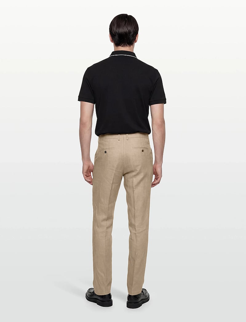 Lindbergh Black - Linen pants - jakkesætbukser i hør - sand - 4