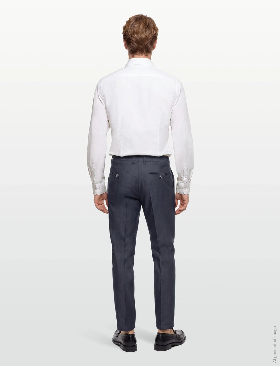 Lindbergh Black - Superflex pants - combi suit - habitbukser - blue mel - 4