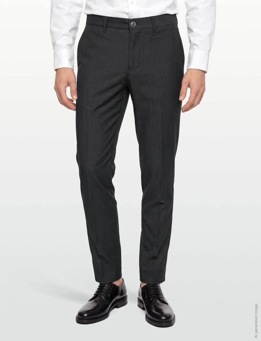 Lindbergh Black - Superflex pants - combi suit - anzugshosen - grey mel - 3