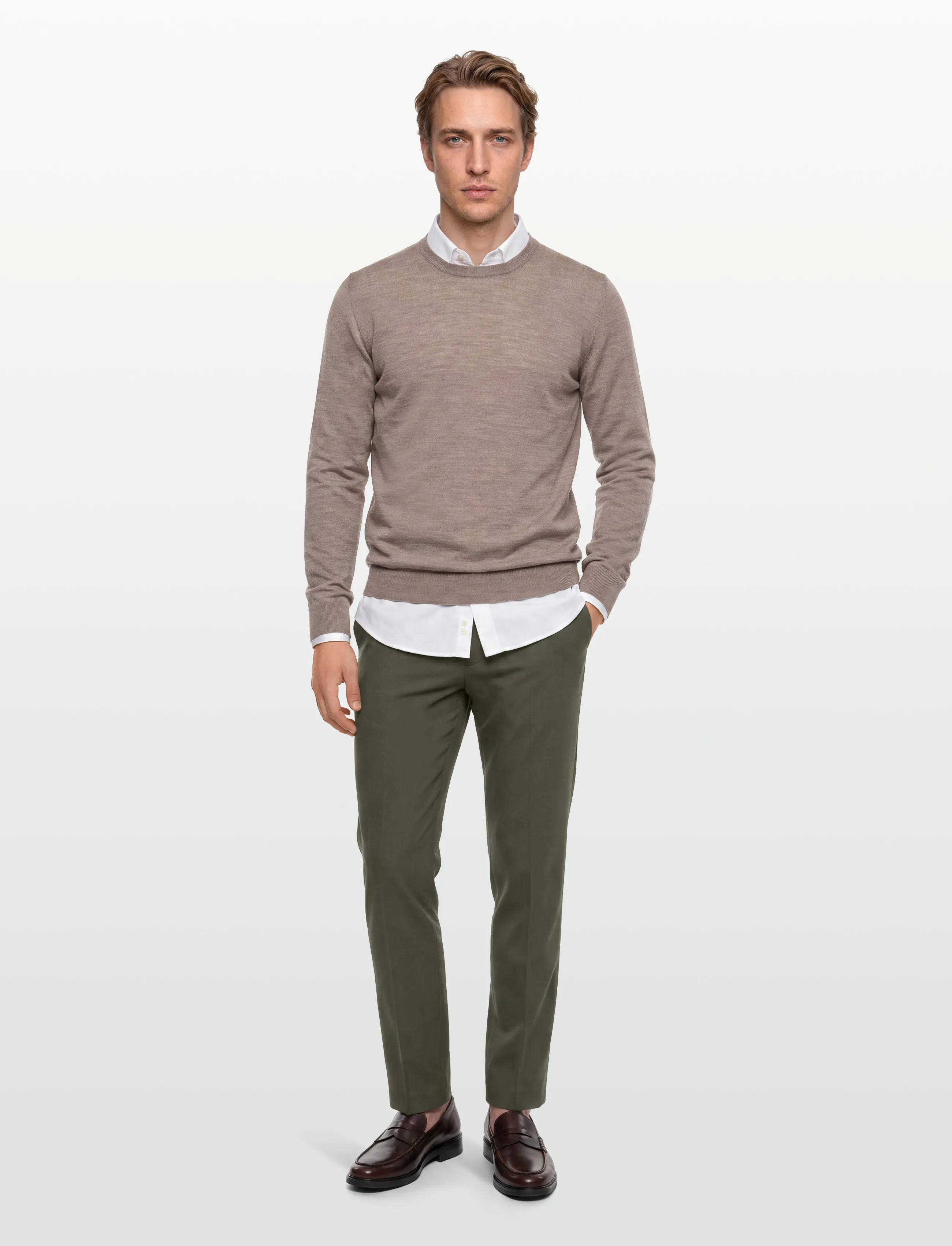 Lindbergh Black Superflex Pants, 50, Trousers, Khakigrün - Formal, Männerswear