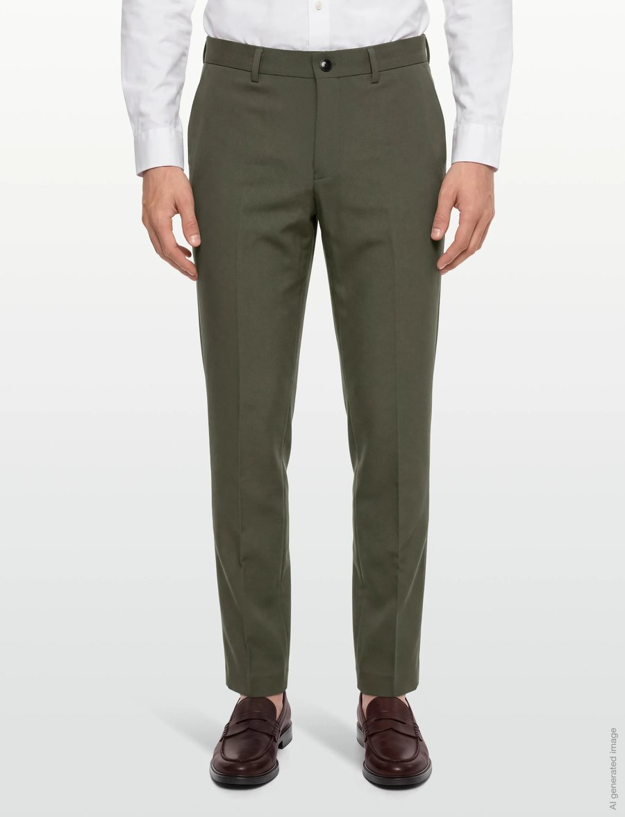 Lindbergh Black - Superflex Pants - puvunhousut - army - 3