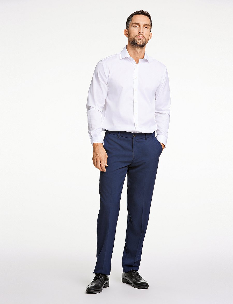 Lindbergh Black - Superflex Pants - Ülikonnapüksid - dk blue mel - 4