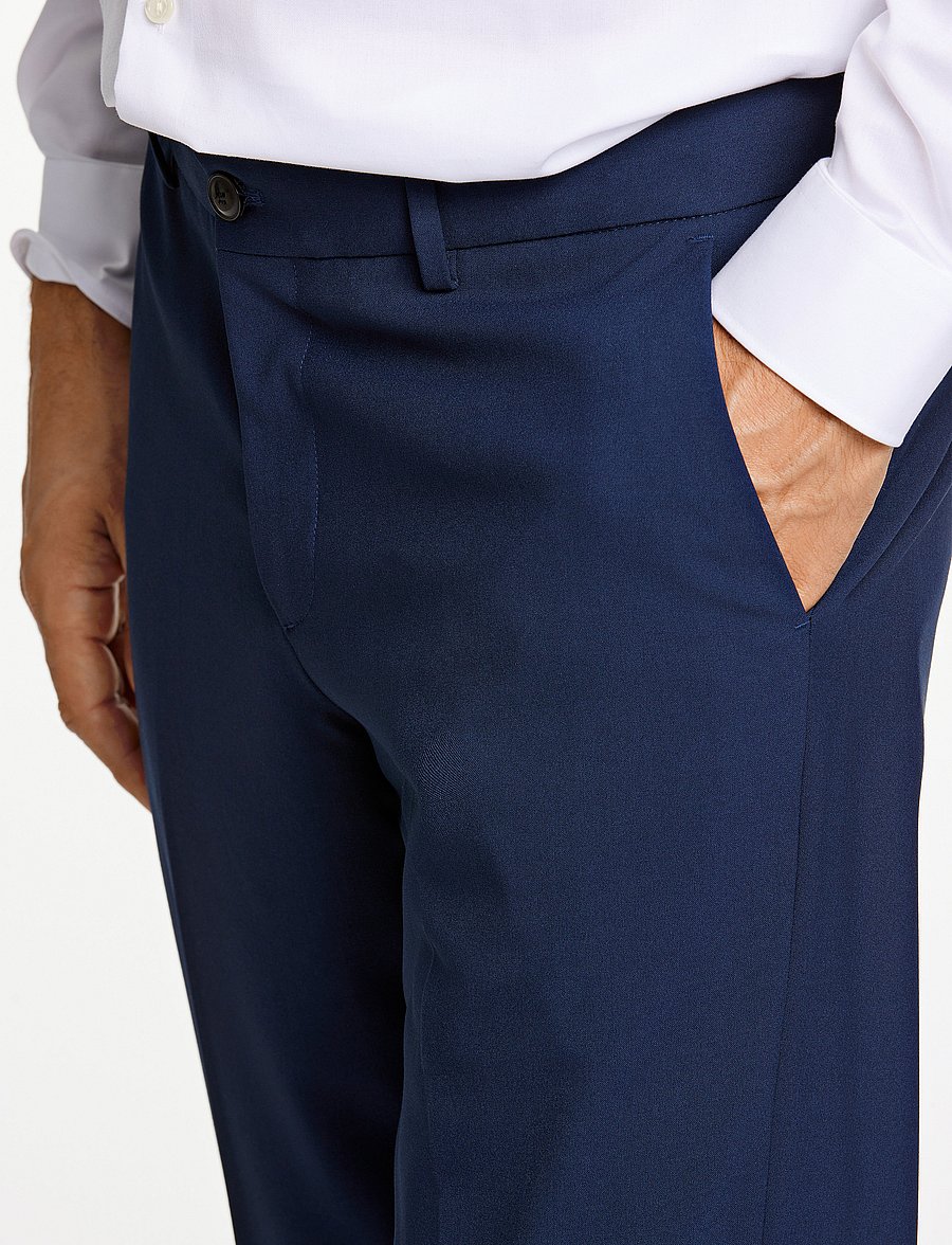 Lindbergh Black - Superflex Pants - Ülikonnapüksid - dk blue mel - 5