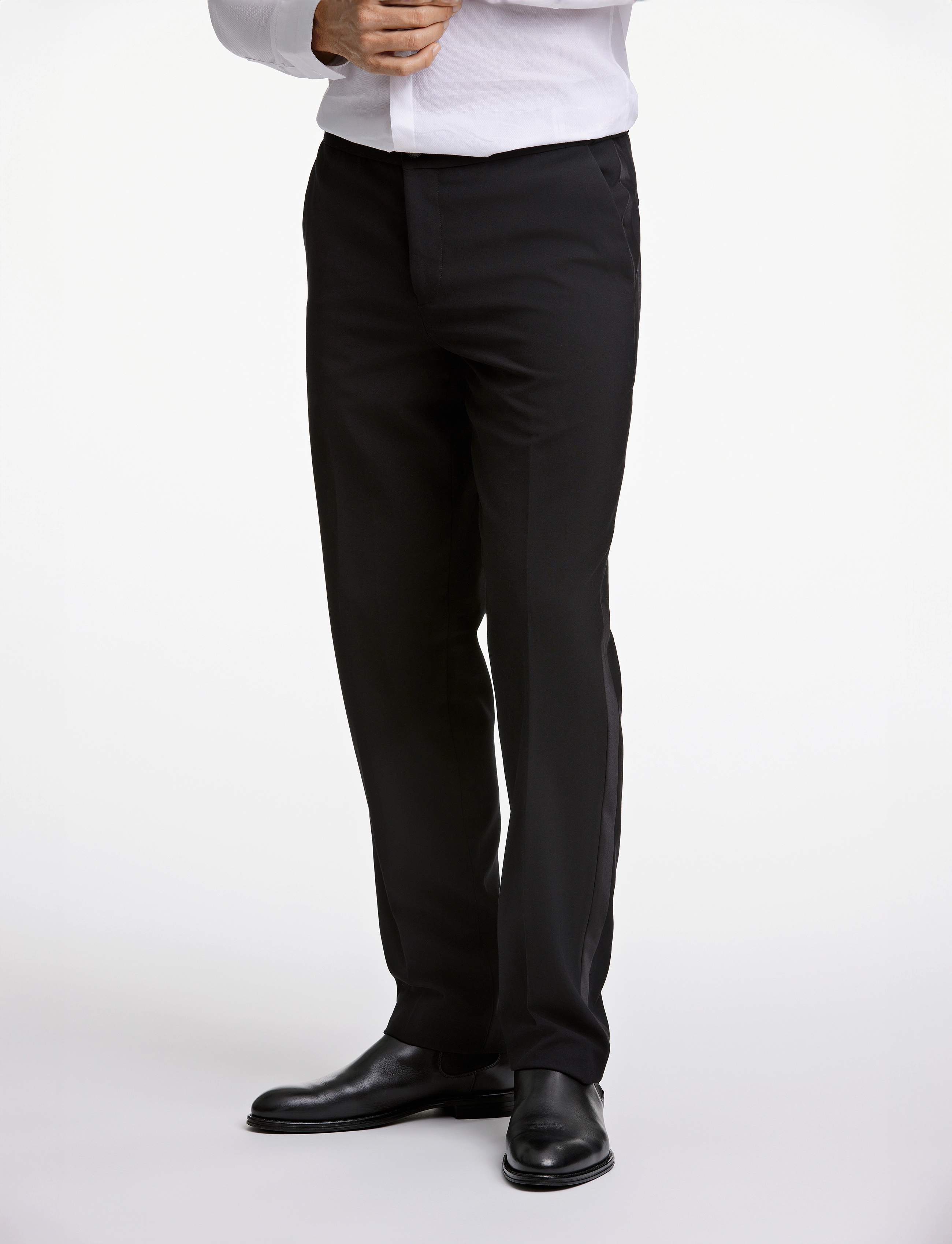 Lindbergh Black Tuxedo Pants, Mænd, Smokingbukser, Sort, Str: 46