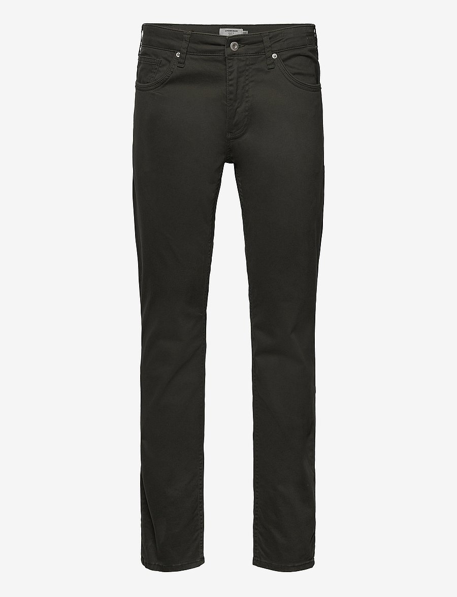 Lindbergh Black - 1927: Superflex 5 pocket cashmere touch pants - kitsad teksad - army - 1