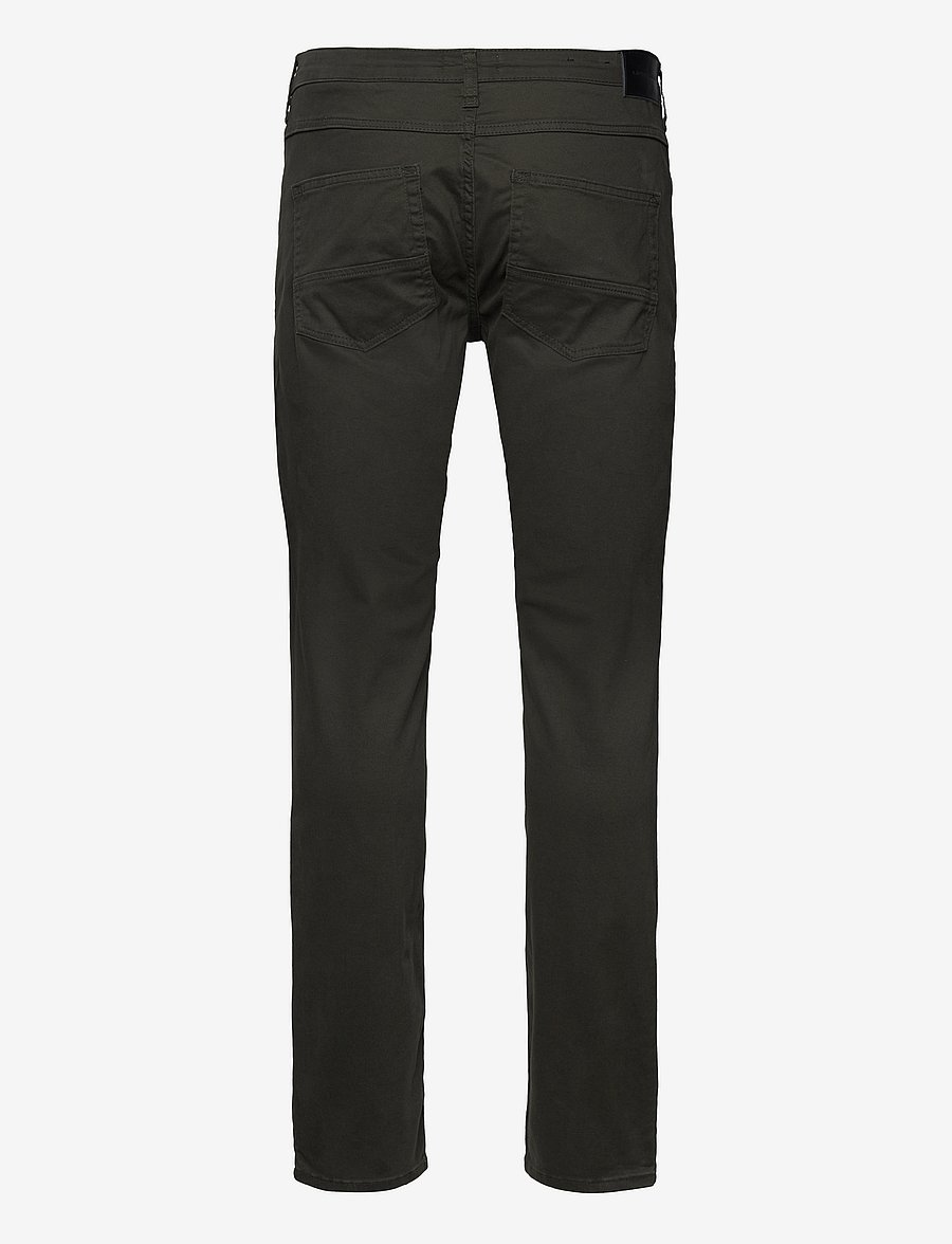 Lindbergh Black - 1927: Superflex 5 pocket cashmere touch pants - kitsad teksad - army - 2