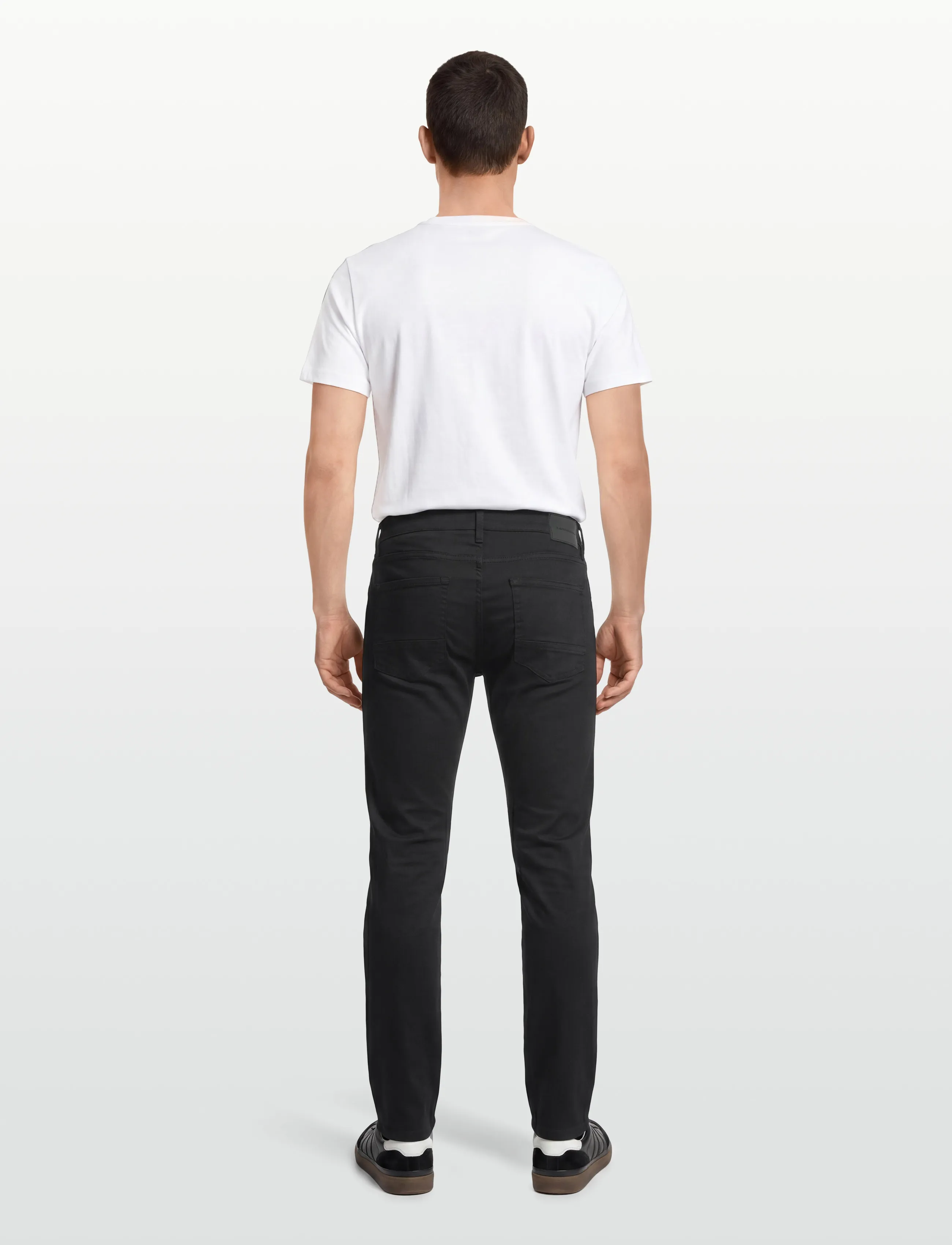 Lindbergh Black - 1927: Superflex 5 pocket cashmere touch pants - kitsad teksad - black - 4