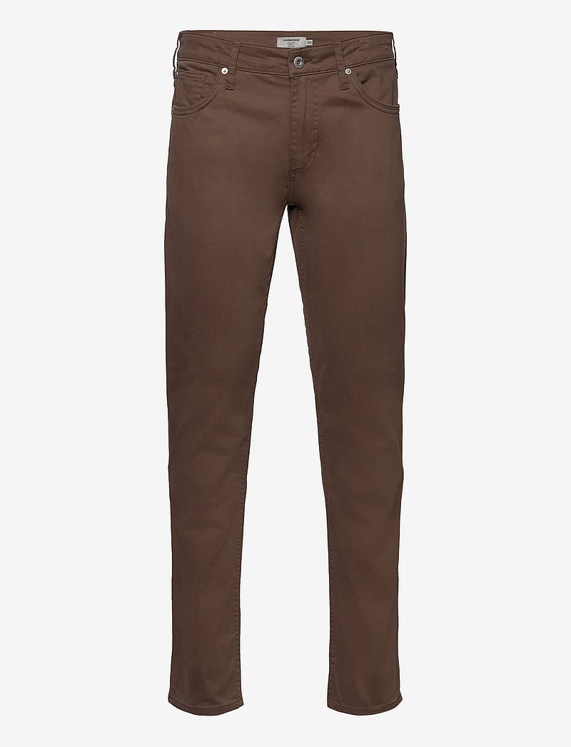 Lindbergh Black - 1927: Superflex 5 pocket cashmere - tapered jeans - dk brown - 1