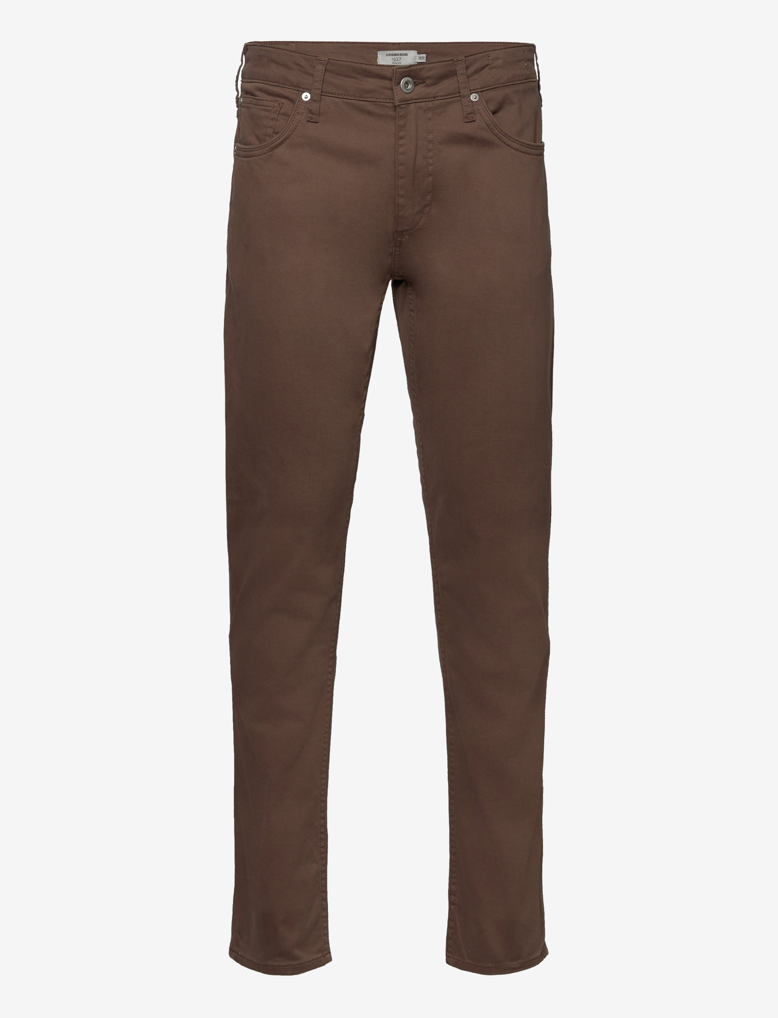 Lindbergh Black 1927: Superflex 5 pocket cashmere touch pants - Lindbergh Black - DK BROWN / brown