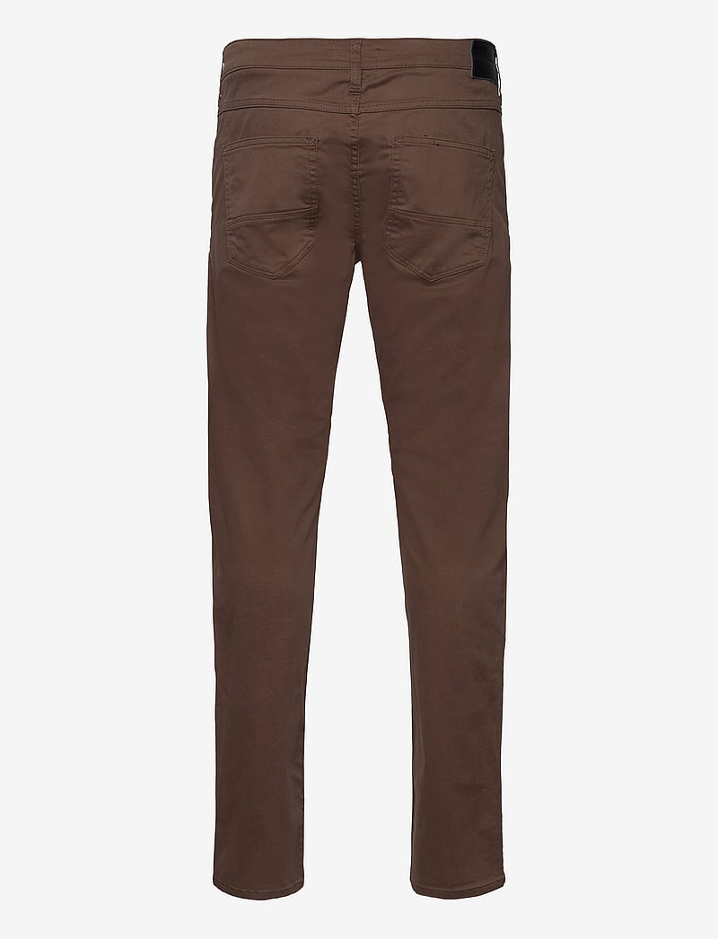 Lindbergh Black - 1927: Superflex 5 pocket cashmere - tapered jeans - dk brown - 2