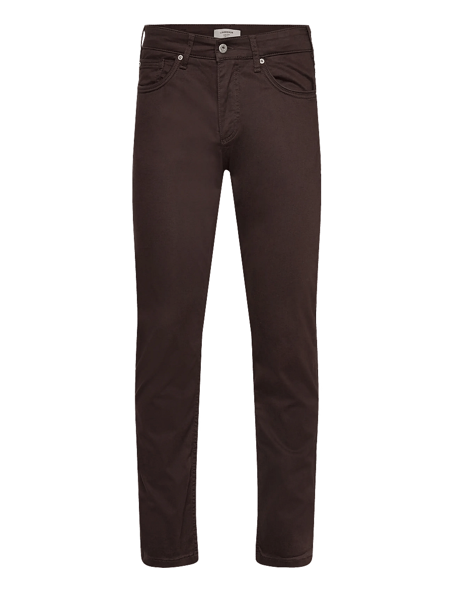 Lindbergh Black - 1927: Superflex 5 pocket cashmere touch pants - slim jeans - dk chocolate - 1