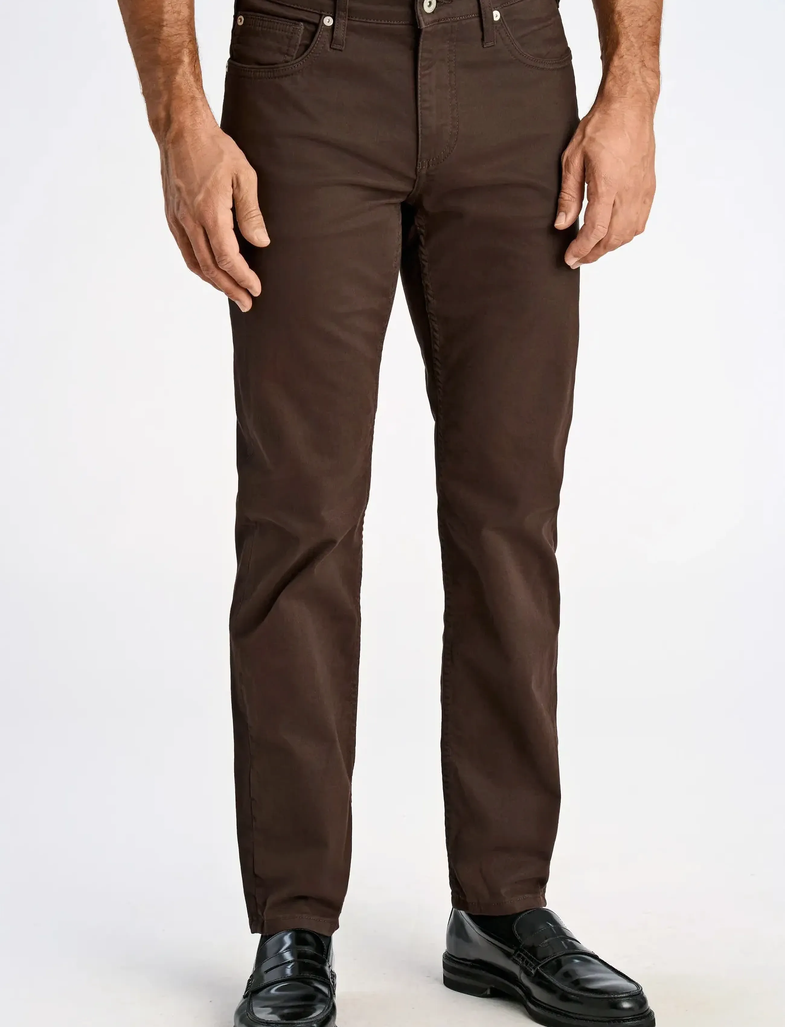 Lindbergh Black - 1927: Superflex 5 pocket cashmere touch pants - slim jeans - dk chocolate - 4
