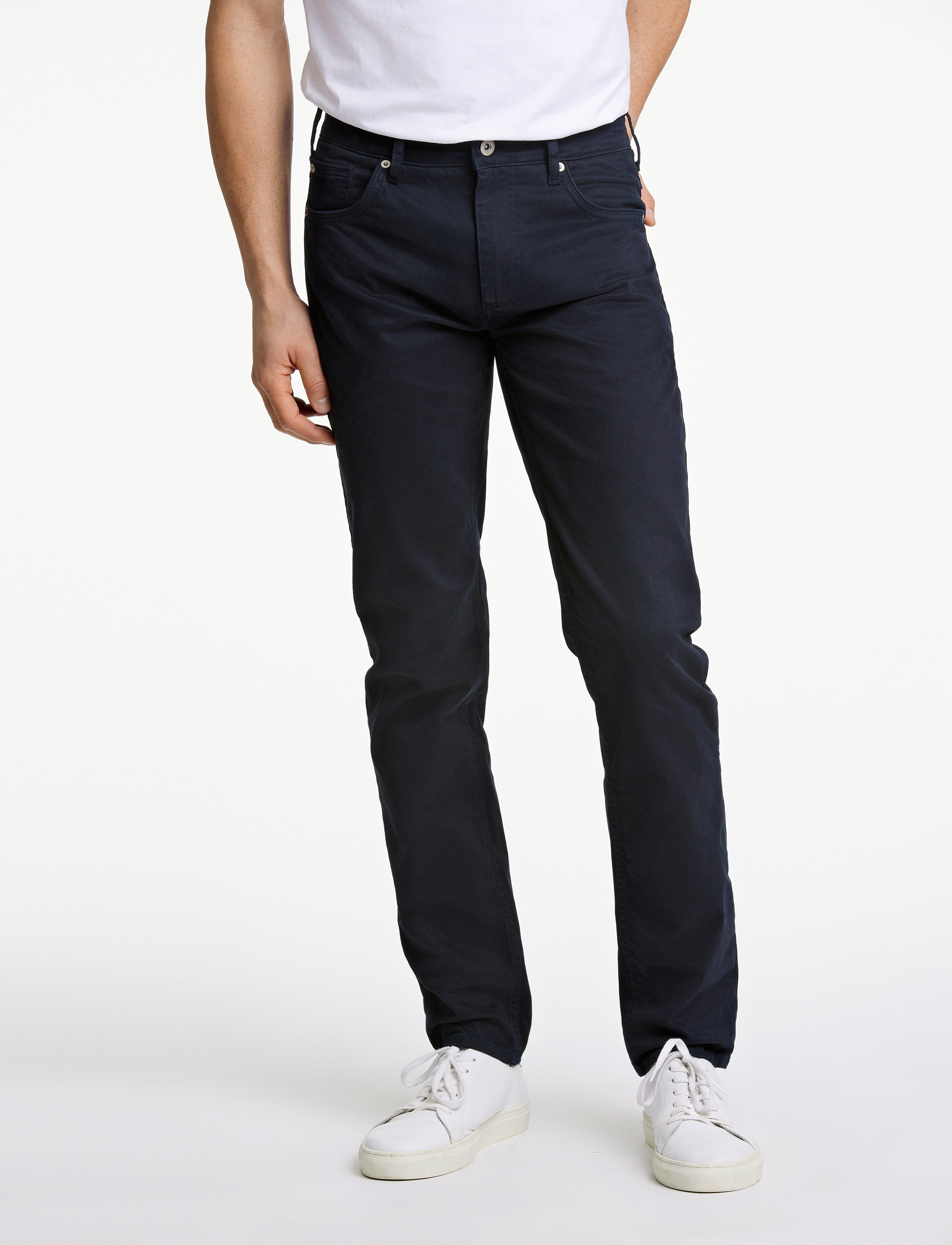 Lindbergh Black 1927: Superflex 5 pocket cashmere touch pants - Hosen - DK NAVY / navy