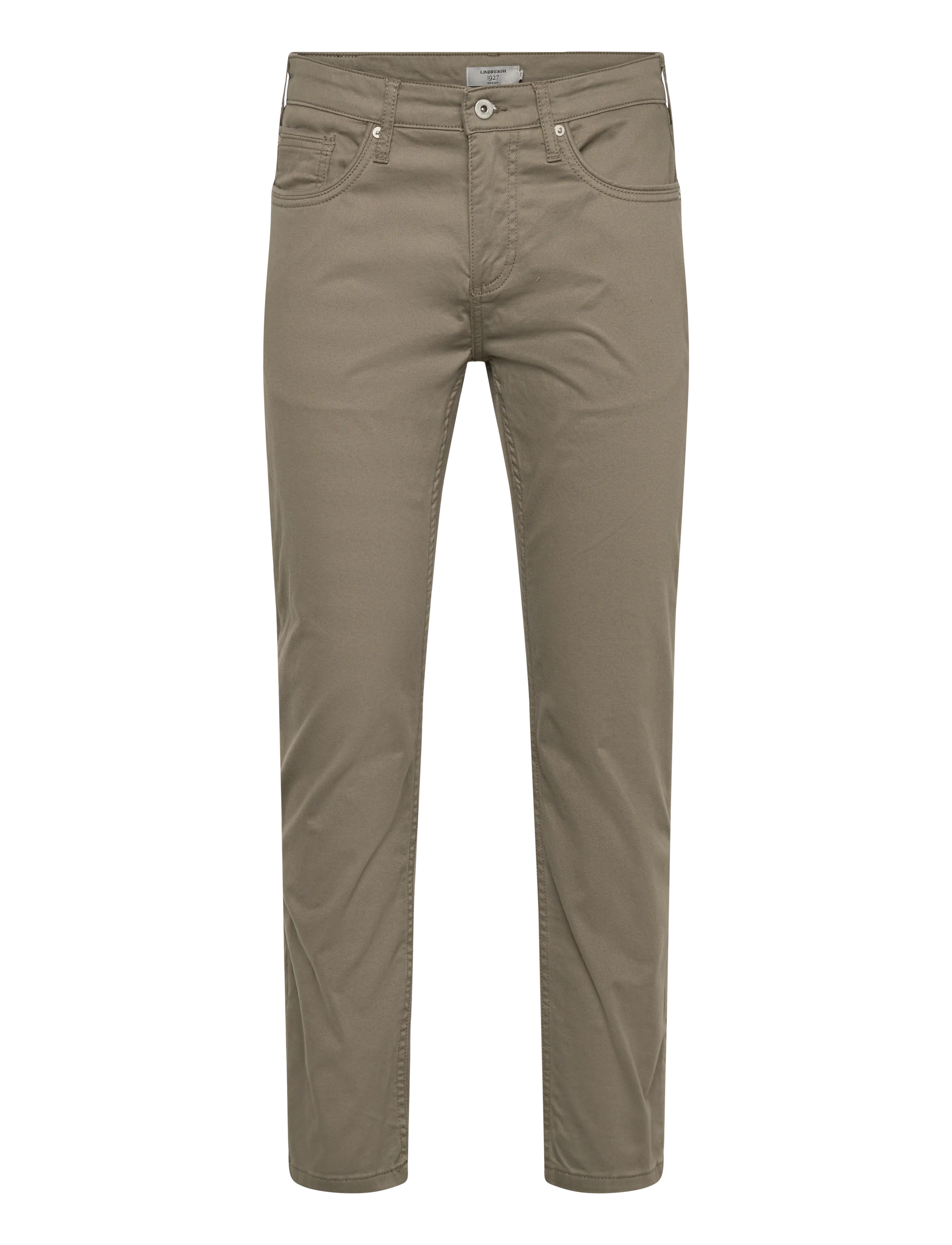Lindbergh Black 1927: Superflex 5 pocket cashmere - Clothing - DK OLIVE / khaki/green