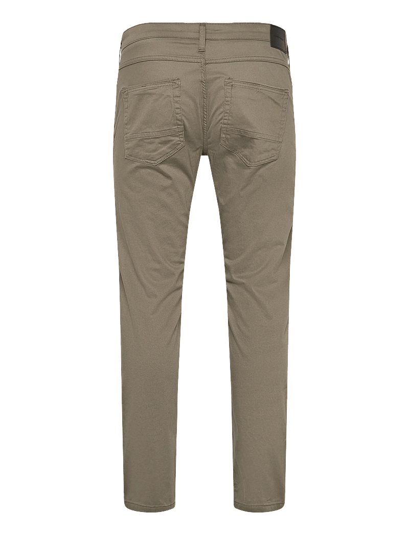 Lindbergh Black - 1927: Superflex 5 pocket cashmere touch pants - kitsad teksad - dk olive - 1