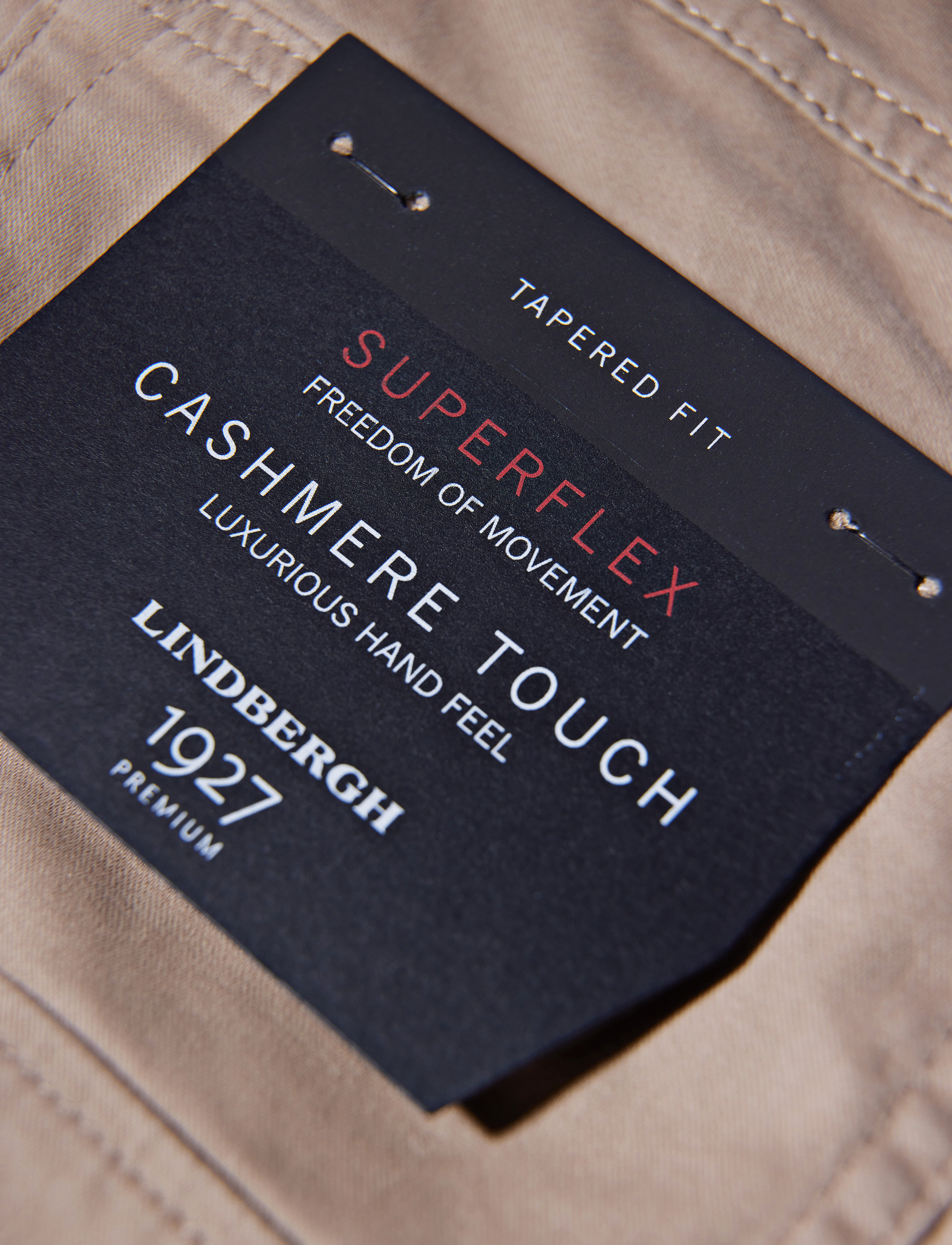 Lindbergh Black 1927: Superflex 5 Pocket Cashmere Touch Pants tapered jeans herr – bild 8