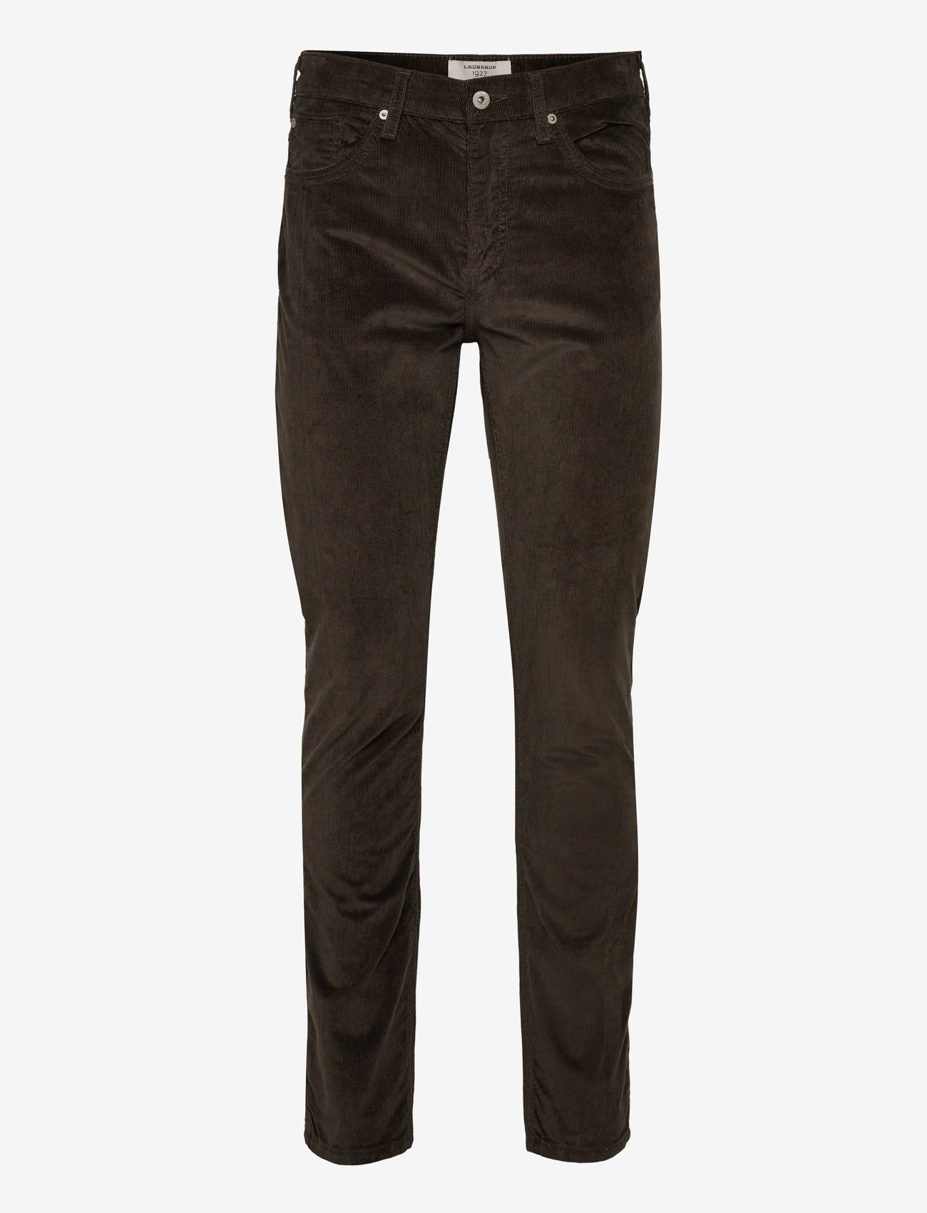 Lindbergh Black - 1927: 5 pocket corduroy pants - slim fit jeans - black olive - 0