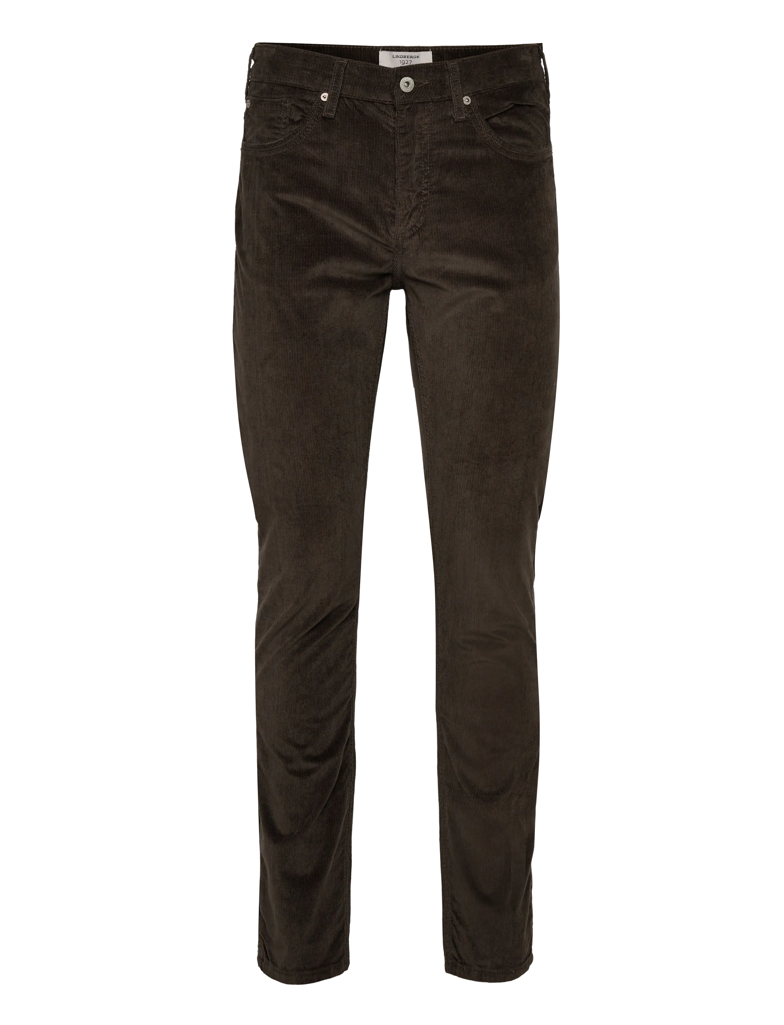 Lindbergh Black 1927: 5 pocket corduroy pants - Lindbergh Black - BLACK OLIVE / black