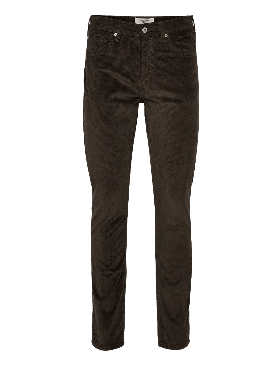 Lindbergh Black - 1927: 5 pocket corduroy pants - slim jeans - black olive - 0