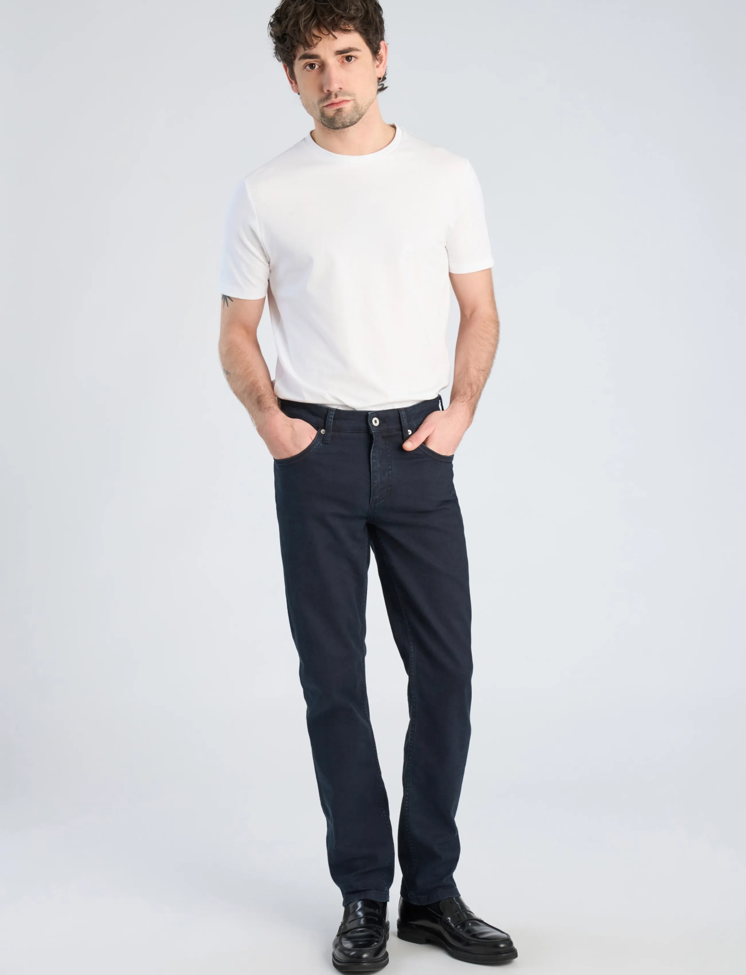 Lindbergh Black 1927: Superflex 5 pocket cashmere - Hädavajalikud tooted - WASHED INDIGO / navy