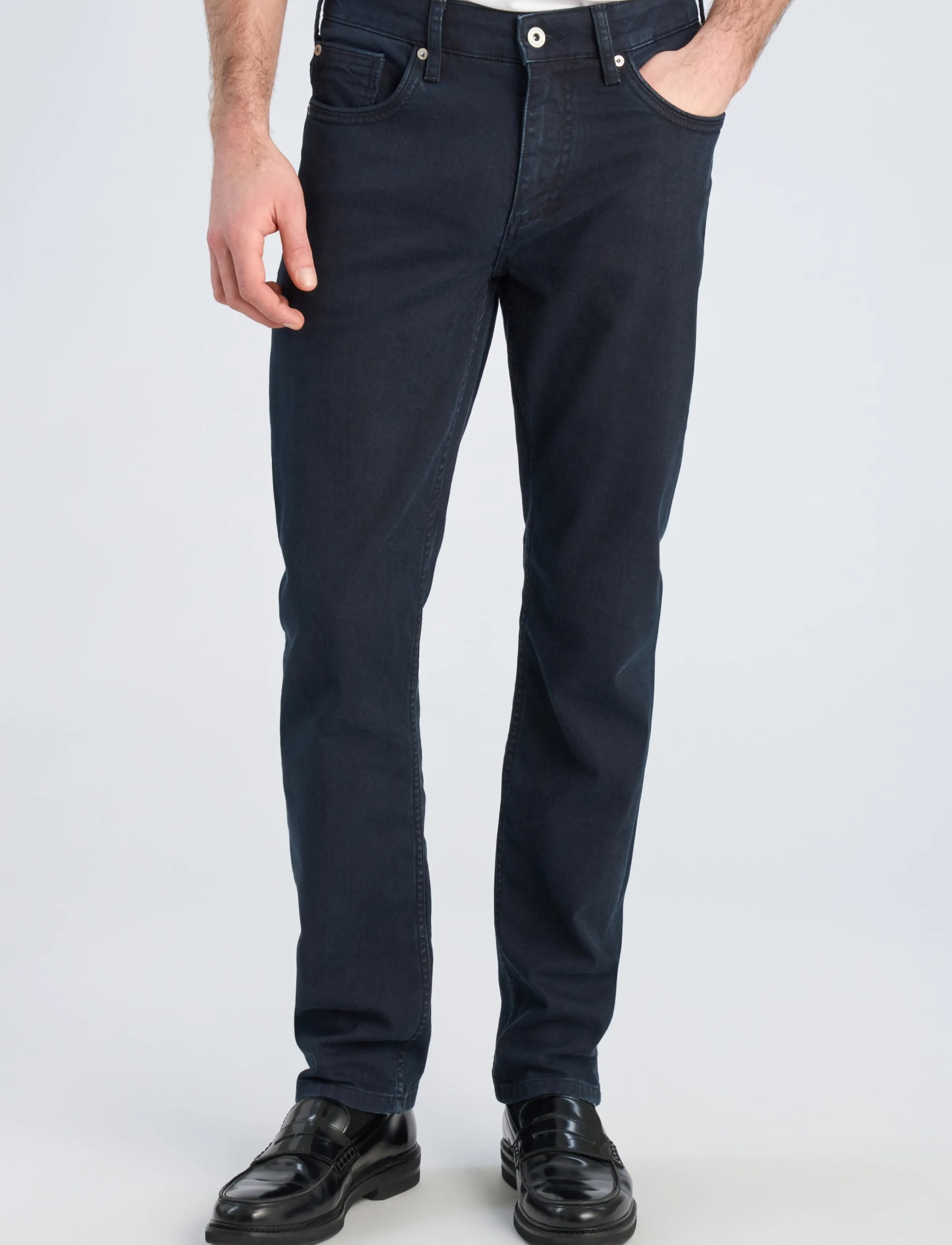 Lindbergh Black - 1927: Superflex 5 pocket cashmere - washed indigo - 3