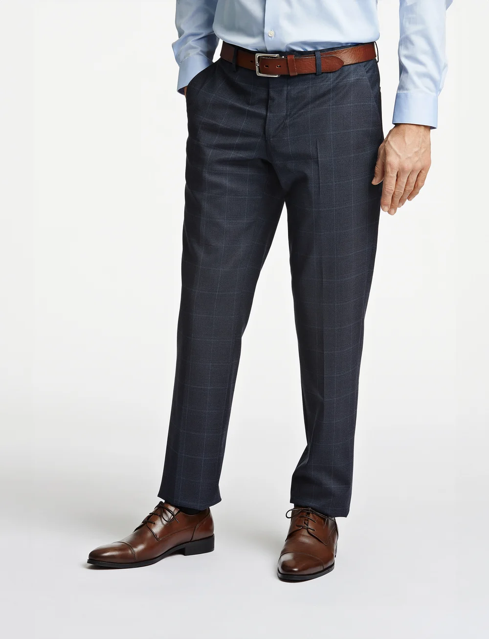 Lindbergh Black - Checked stretch pants - combi pants - Ülikonnapüksid - navy mix - 0