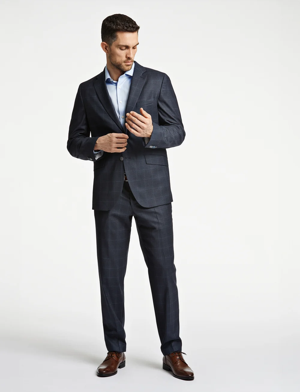 Lindbergh Black - Checked stretch pants - combi pants - Ülikonnapüksid - navy mix - 4