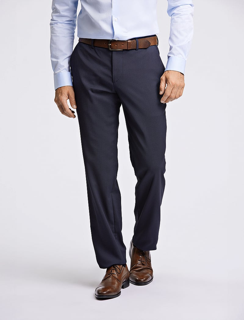 Lindbergh Black - Technical micro check superflex pan - habitbukser - dk blue mix - 0