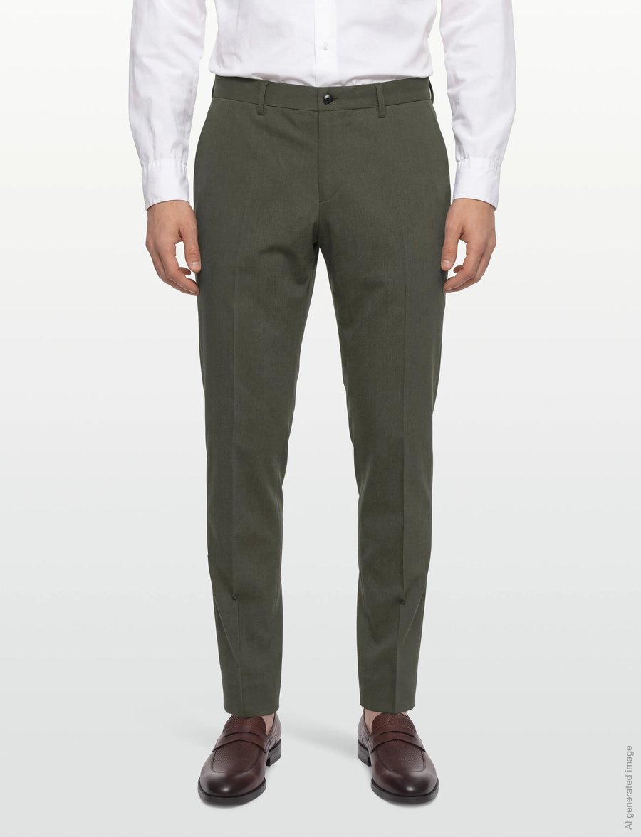 Lindbergh Black - Technical stretch pants - combi suit - anzugshosen - army mel - 3