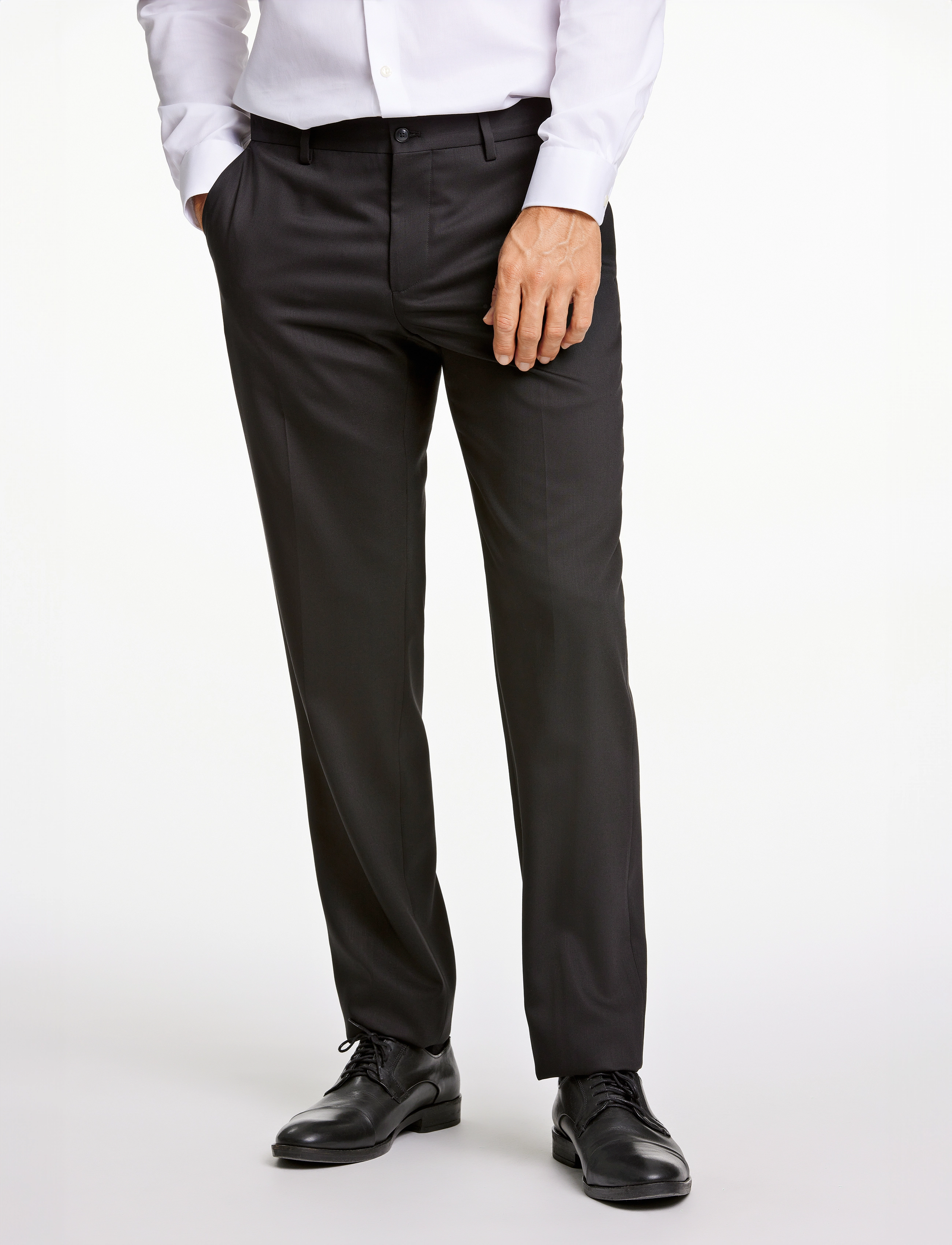 Lindbergh Black Technical Stretch Pants Combi Suit, 58, Trousers, Schwarz - Formal, Männerswear
