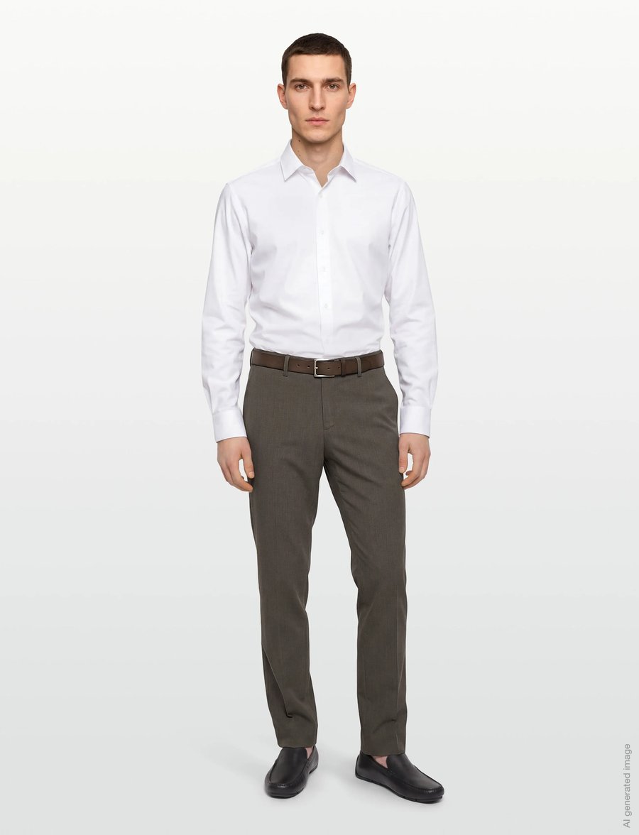Lindbergh Black - Technical stretch pants - combi suit - kostymbyxor - dk sand mel - 0