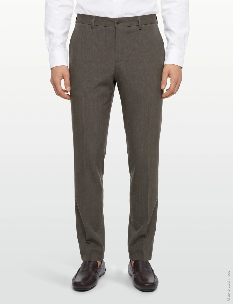 Lindbergh Black - Technical stretch pants - combi suit - kostymbyxor - dk sand mel - 3