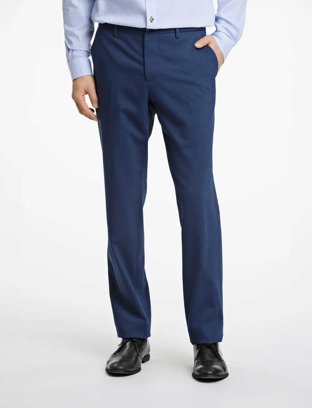 Lindbergh Black - Technical stretch pants - combi sui - pantalons habillés - mid navy mel - 0
